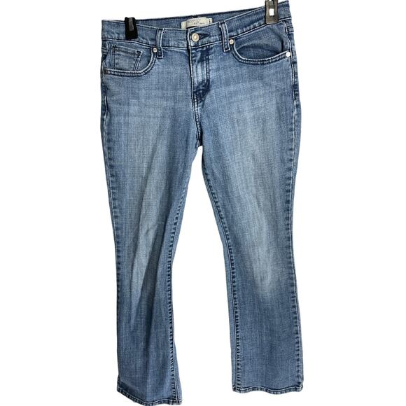 Levis 515 Bootcut Jeans Women Size 4 Blue Mid Rise Denim Cotton Blend Casual - Picture 1 of 5